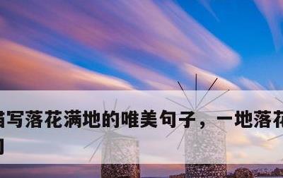描写落花满地的唯美句子，一地落花的唯美诗句