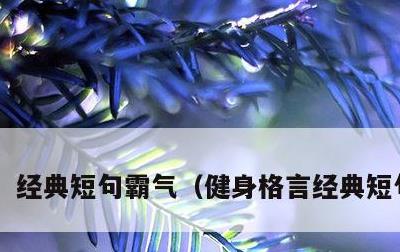 经典短句霸气，健身格言经典短句霸气