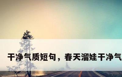 干净气质短句，春天溜娃干净气质短句