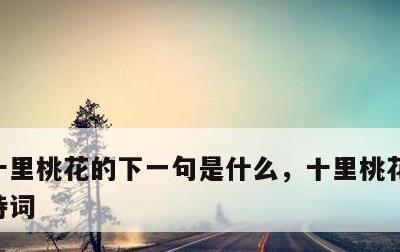 十里桃花的下一句是什么，十里桃花出自哪句诗词