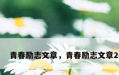 青春励志文章，青春励志文章2000字