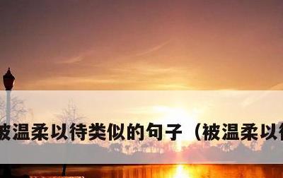 被温柔以待类似的句子，被温柔以待下一句
