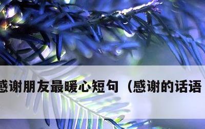 感谢朋友最暖心短句，感谢的话语 暖心简短