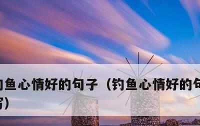 钓鱼心情好的句子，钓鱼心情好的句子环境描写