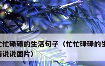 忙忙碌碌的生活句子，忙忙碌碌的生活句子心情说说图片
