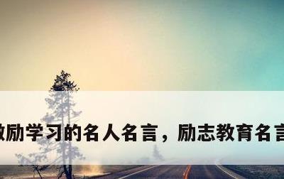 激励学习的名人名言，励志教育名言名句大全