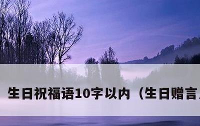 生日祝福语10字以内，生日赠言八个字