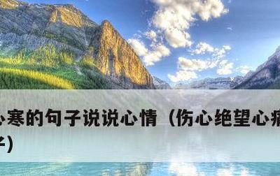 心寒的句子说说心情，伤心绝望心痛心寒的句子