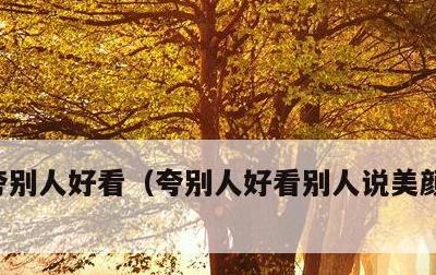 夸别人好看，夸别人好看别人说美颜怎么回答
