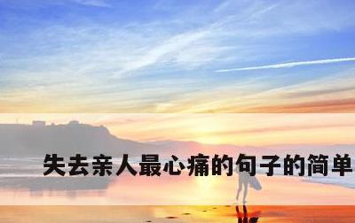 失去亲人最心痛的句子的简单介绍