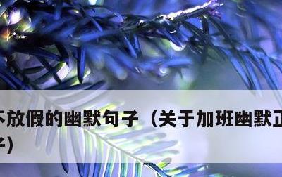 不放假的幽默句子，关于加班幽默正能量的句子