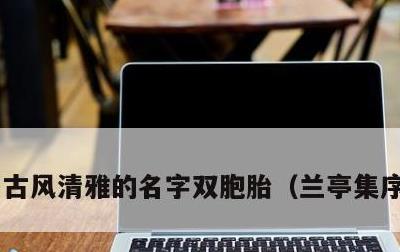 古风清雅的名字双胞胎，兰亭集序取名字