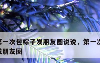 第一次包粽子发朋友圈说说，第一次包的粽子发朋友圈