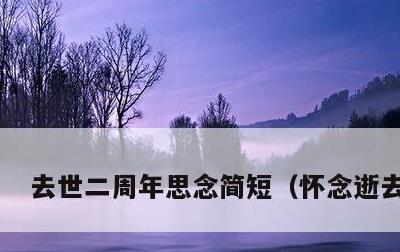 去世二周年思念简短，怀念逝去妈妈