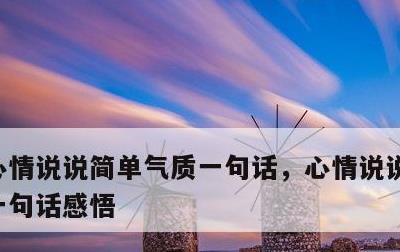 心情说说简单气质一句话，心情说说简单气质一句话感悟