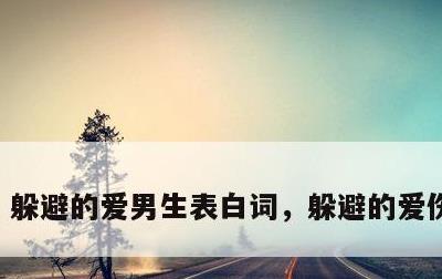 躲避的爱男生表白词，躲避的爱伤感对白