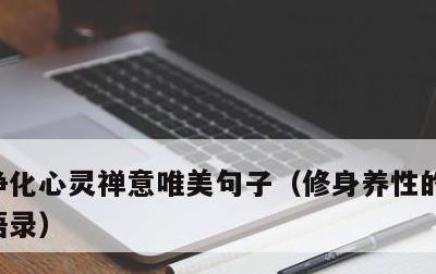 净化心灵禅意唯美句子，修身养性的句子经典语录