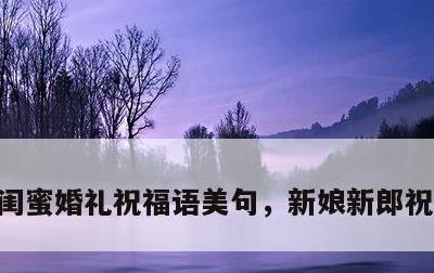 闺蜜婚礼祝福语美句，新娘新郎祝福语四句