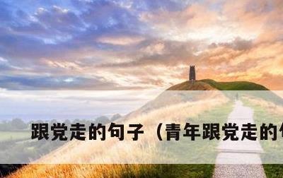 跟党走的句子，青年跟党走的句子
