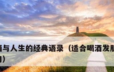 酒与人生的经典语录，适合喝酒发朋友圈的短句