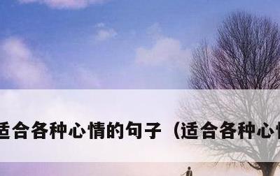 适合各种心情的句子，适合各种心情的图片