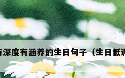 有深度有涵养的生日句子，生日低调发朋友圈