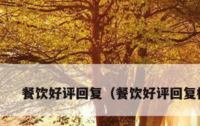 餐饮好评回复，餐饮好评回复模板