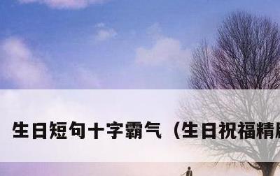 生日短句十字霸气，生日祝福精辟短句