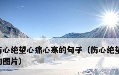 伤心绝望心痛心寒的句子，伤心绝望心痛心寒的图片