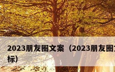 2023朋友圈文案，2023朋友圈文案图标