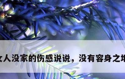 女人没家的伤感说说，没有容身之地伤感句子