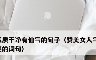 气质干净有仙气的句子，赞美女人气质高雅漂亮的词句