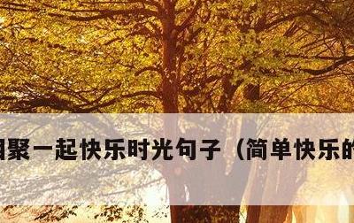 相聚一起快乐时光句子，简单快乐的心态句子