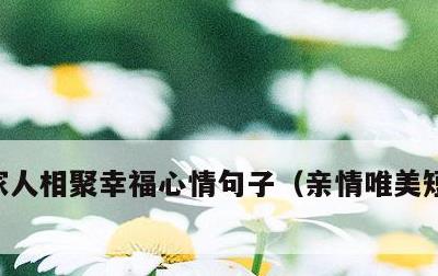 家人相聚幸福心情句子，亲情唯美短句八个字
