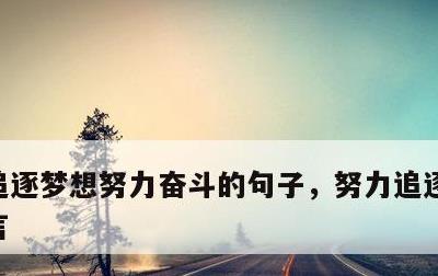 追逐梦想努力奋斗的句子，努力追逐梦想的名言