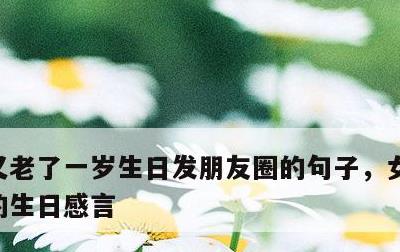 又老了一岁生日发朋友圈的句子，女人致自己的生日感言