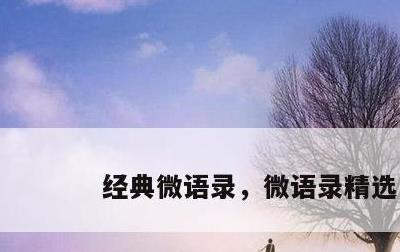 经典微语录，微语录精选