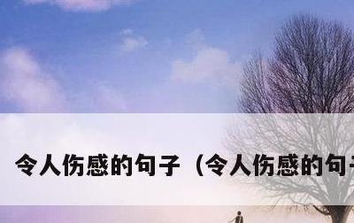令人伤感的句子，令人伤感的句子英语