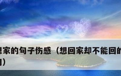 想家的句子伤感，想回家却不能回的无奈的诗句