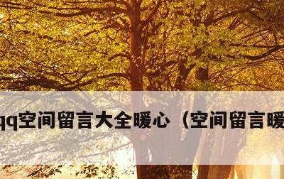 qq空间留言大全暖心，空间留言暖心一段话