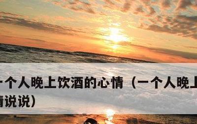 一个人晚上饮酒的心情，一个人晚上饮酒的心情说说