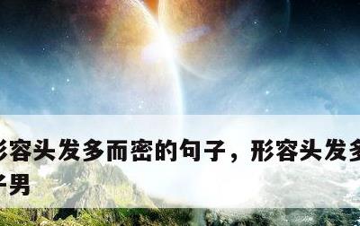 形容头发多而密的句子，形容头发多而密的句子男