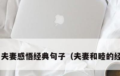 夫妻感悟经典句子，夫妻和睦的经典句子