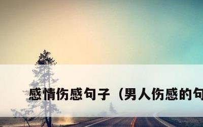 感情伤感句子，男人伤感的句子