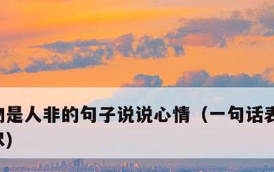 物是人非的句子说说心情，一句话表达缘分已尽