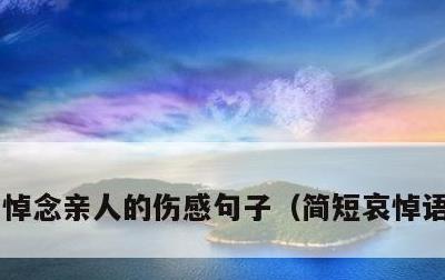 悼念亲人的伤感句子，简短哀悼语八个字