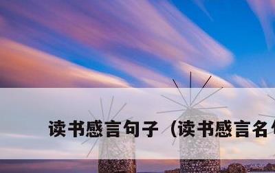 读书感言句子，读书感言名句