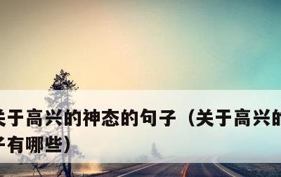 关于高兴的神态的句子，关于高兴的神态的句子有哪些