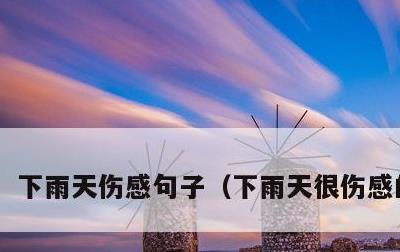 下雨天伤感句子，下雨天很伤感的句子