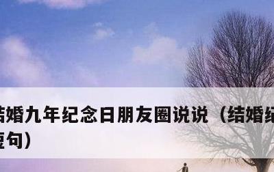 结婚九年纪念日朋友圈说说，结婚纪念日经典短句